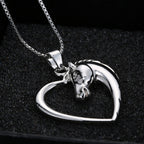 Horse Necklace Silver Color Horse Head Lootquake LLC