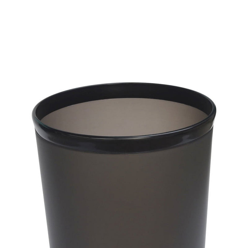 Mainstays Frosted Plastic Black Wastebasket
