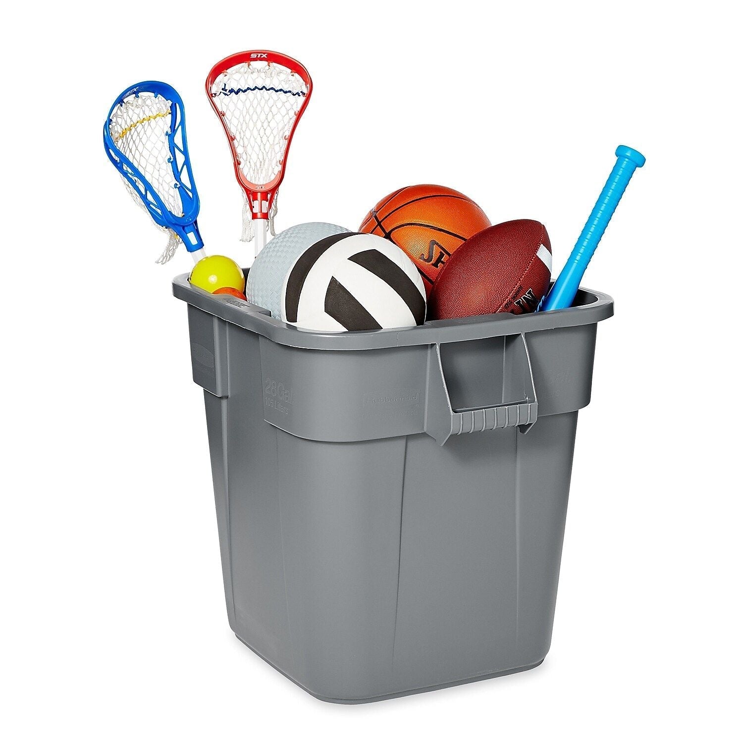 Rubbermaid Commercial 352600GY Brute Container, Square, Polyethylene, 28 gal, Gray EasyOptionXY LLC