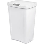 Sterilite 13 gal Plastic Touch Top Kitchen Trash Can, White EasyOptionXY LLC