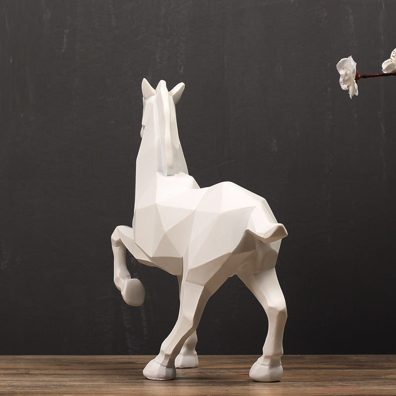 Nordic Minimalist Modern Origami  Horse Ornaments Lootquake LLC