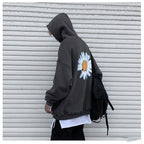 Daisy print hooded sweatshirt Pi-Mart