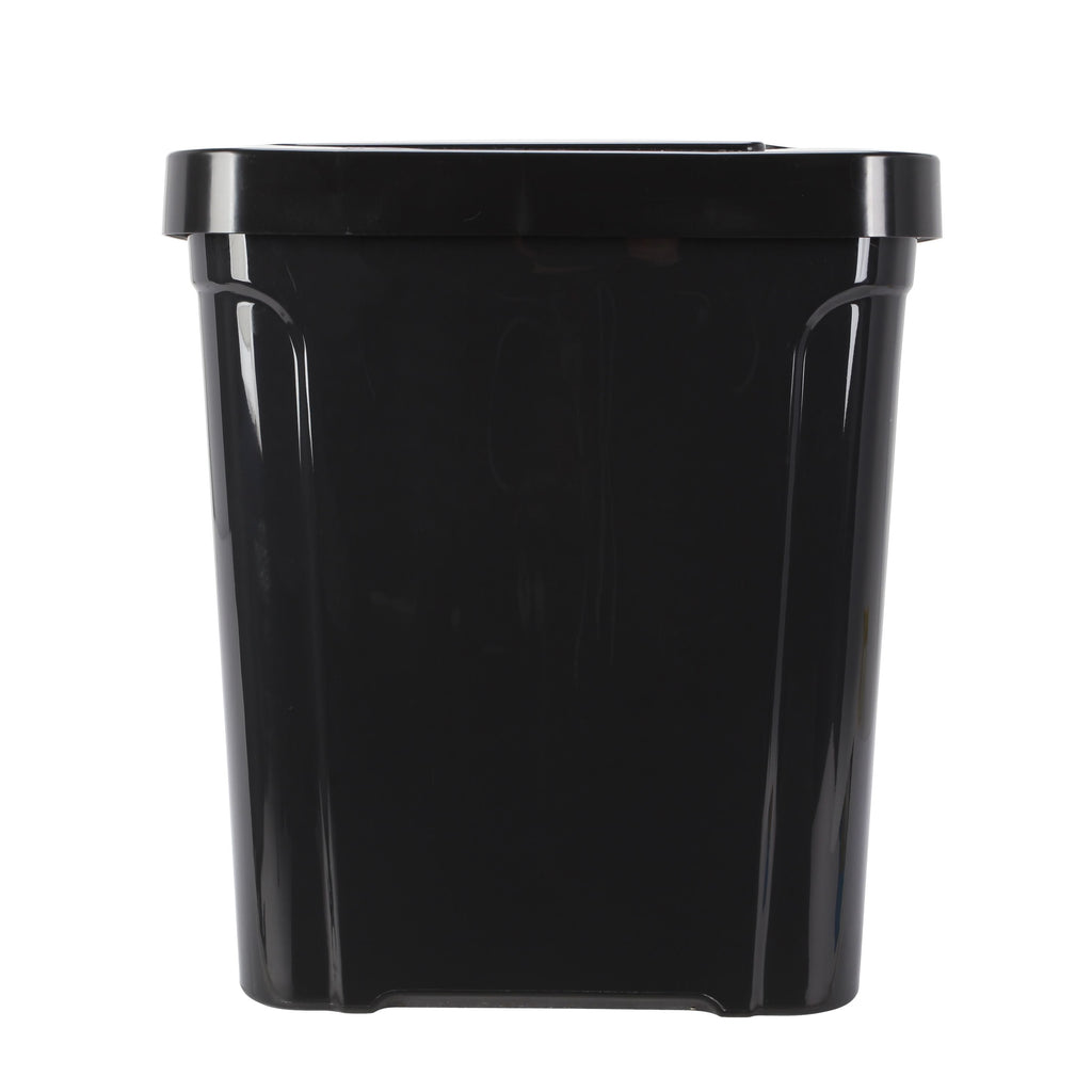 Mainstays 7.6 gal Plastic Touch Top Lid Kitchen Trash Can, Black