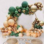 186Pcs Peach Green Metallic Latex Balloon Set For Wedding Birthday Party Decoration Baby Showers Girls Party Bridal Showers Stevvex