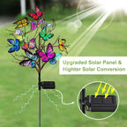 Solar Butterfly Lights, 2 Pack Outdoor Solar Garden Stake Lights, Decorative Pathway Lights with 14 Butterflies for Patio Yard Decor EasyOptionXY LLC