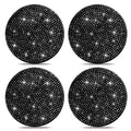 Car Cup Holder Coaster, 4 Pack 2.75 inch Bling Cup Holder, Crystal Car Cup Mat, Universal Vehicle Interior Accessories for Women (Black) EasyOptionXY LLC
