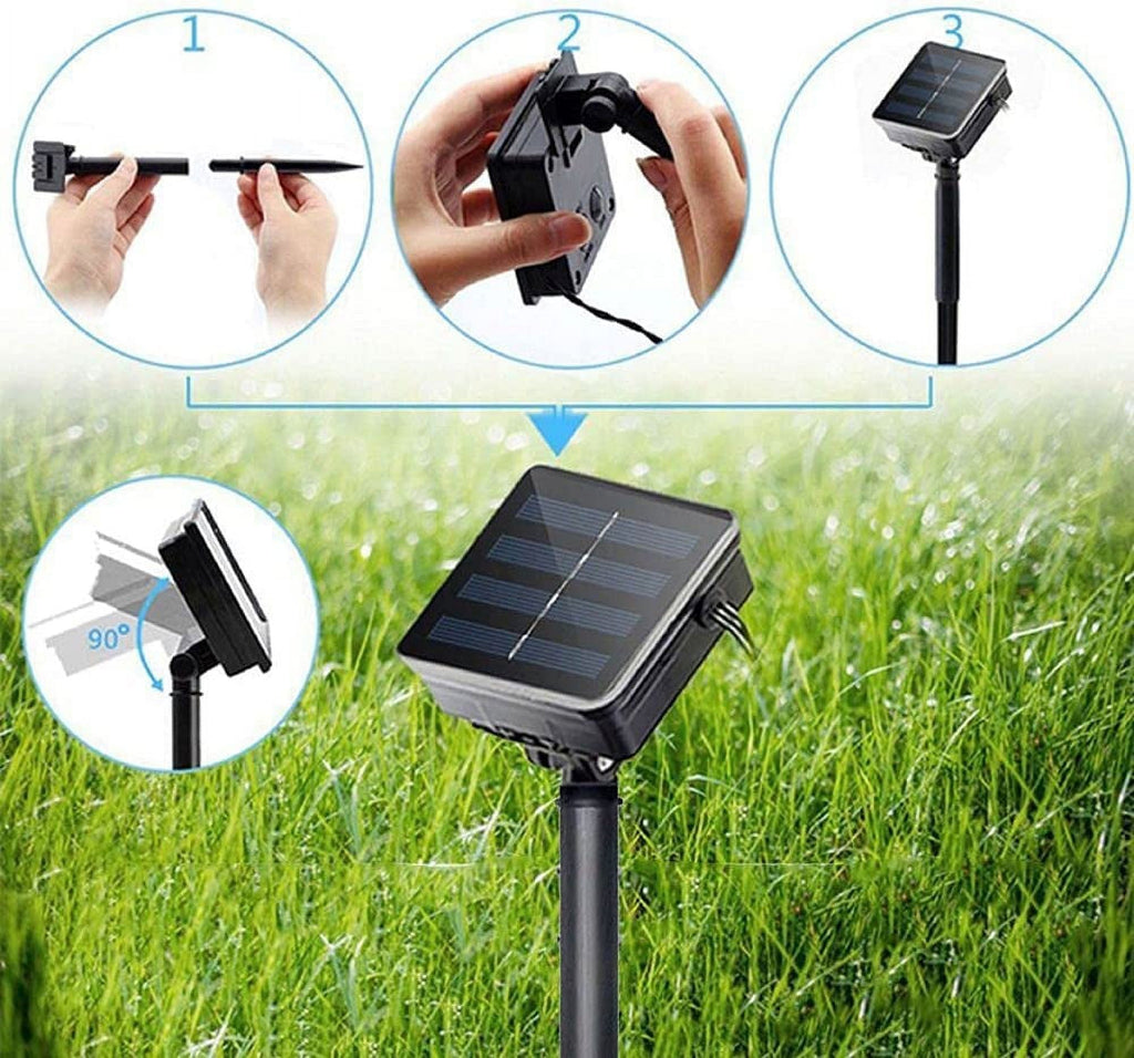 Solar Ivy String Light, 10M 100 LED Artificial Maple Leaf String Lights Waterproof Fairy Night Lights for Outdoor Wedding Party Garden Decor EasyOptionXY LLC
