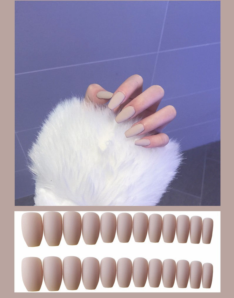 Frosted ballet fake nails Pi-Mart