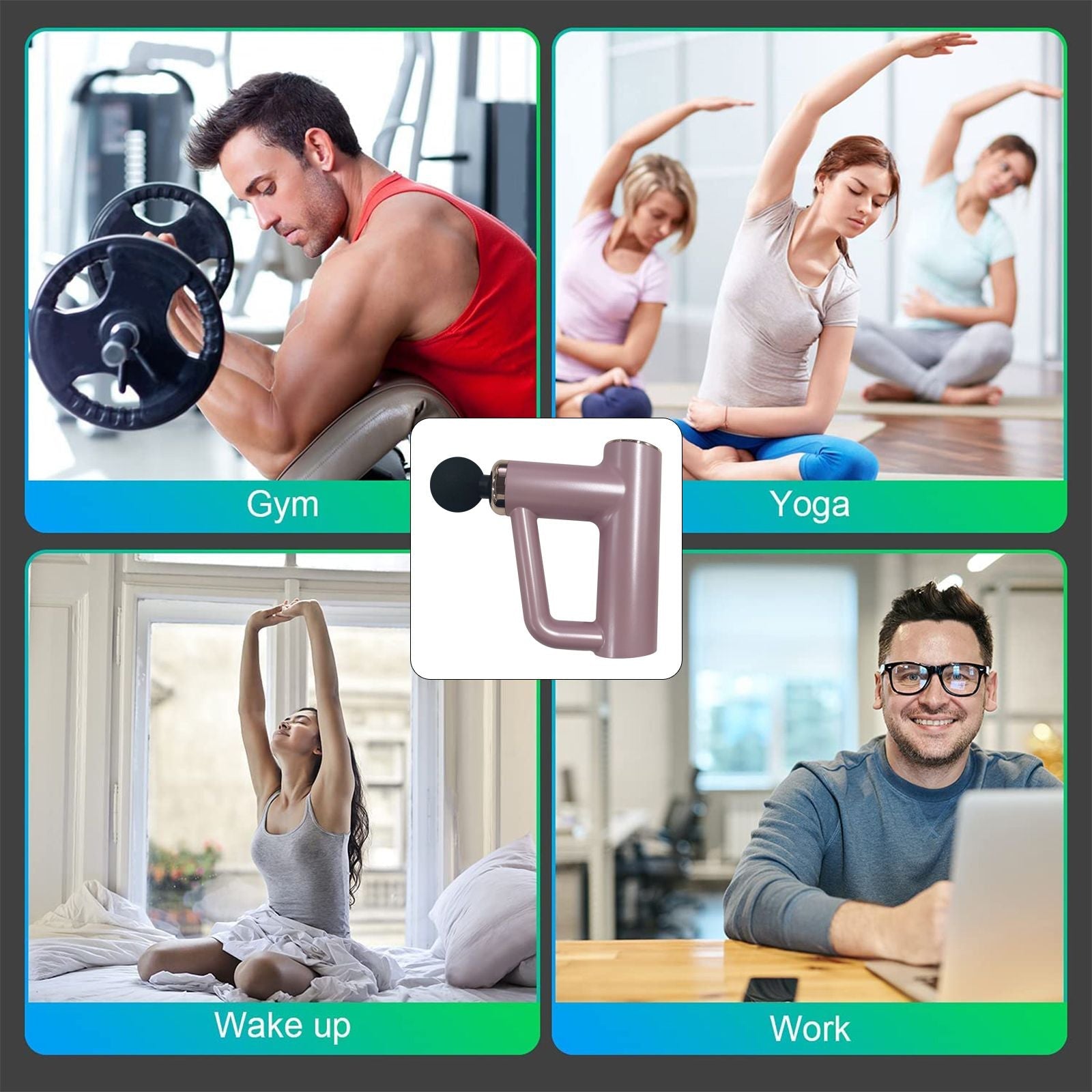Professional Deep Tissue Percussion Muscle Massager with 6 Speeds and 4 Heads, Handheld & Portable Massage Gun for Athletes Shoulder, Back, Neck Pain Relif EasyOptionXY LLC