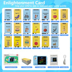 Educational Learning Toys for 3 4 5 6 Year Old, Toddler Doodle Board, LCD Writing Tablet with 112 Learning Flash Cards and 224 Words for Boys and Girls Birthday Gifts, Blue EasyOptionXY LLC