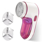 Electric Lint Remover, USB Rechargeable Fabric Shaver for Clothes, Cordless Bobble Sweater Defuzzer with 3 Blades for Fuzz, Pills, Bobbles, Red EasyOptionXY LLC