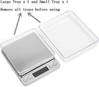 Digital Kitchen Scale, 1kg x 0.01g Gram Scale, Cooking Food Scale with LCD Display, Small Pocket Scale with 2 Trays for Baking, Jewelry, Herbs, Seasoning EasyOptionXY LLC