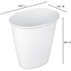 Sterilite 1.5 Gallon Oval Vanity Trash Can, Plastic, Bathroom, White EasyOptionXY LLC
