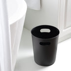 Mainstays Basic Plastic 2.64 Gallon Wastebasket in Rich Bla ck for Bathroom, Bedroom or Office EasyOptionXY LLC