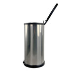 Mainstays 7.9 Gallon Trash Can, Plastic Round Step Kitchen Trash Can, Silver