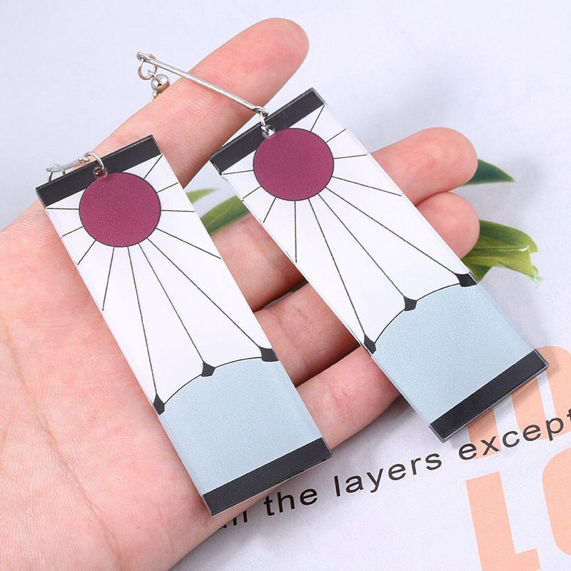 Acrylic Tanjiro Earrings Pi-Mart