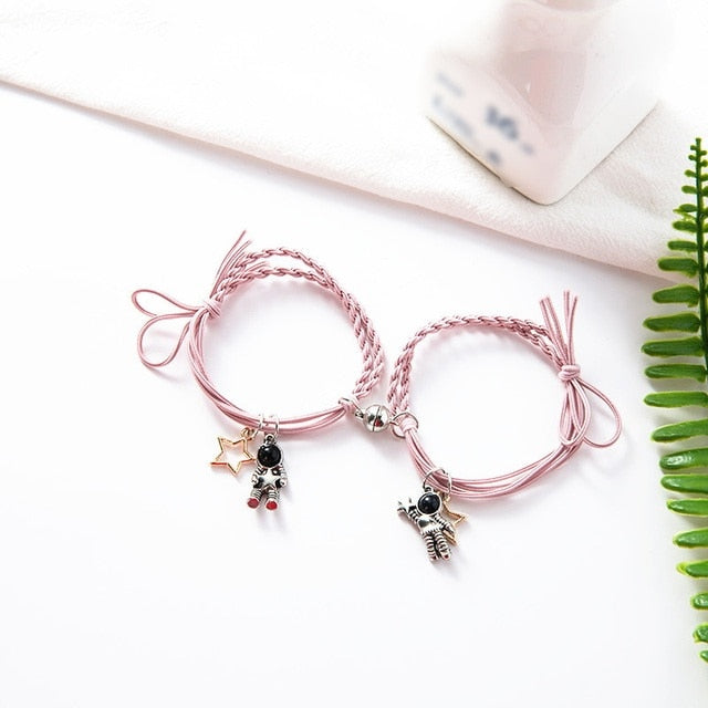 Natural Stone Beads Couple Magnetic Bracelets Pi-Mart