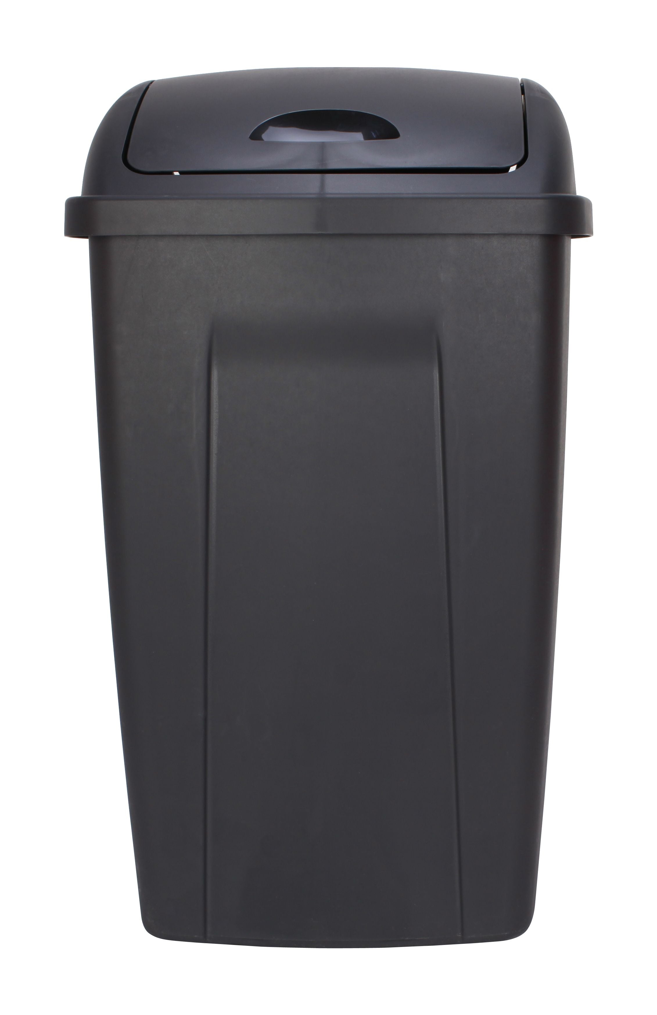 Mainstays 13 gal Plastic Swing Top Lid Kitchen Garbage Trash Can, Black EasyOptionXY LLC
