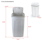 Mainstays 13 gal Plastic Swing Top Lid Kitchen Garbage Trash Can, Black EasyOptionXY LLC