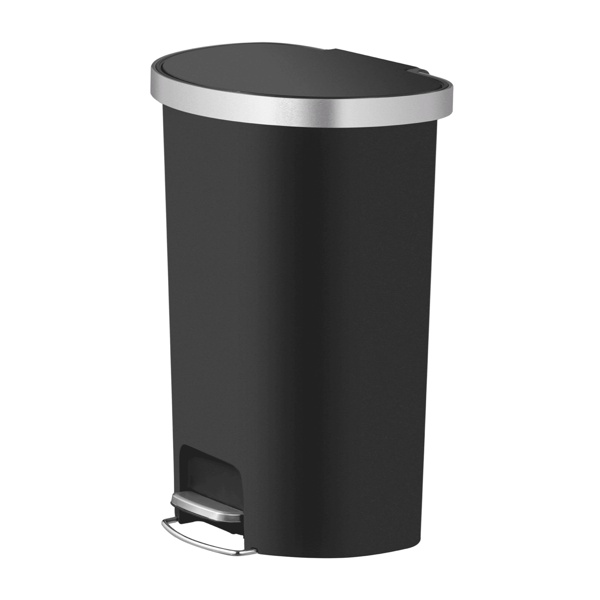 Better Homes & Gardens 14.5 Gallon Trash Can, Plastic Step On Kitchen Trash Can, Black EasyOptionXY LLC