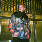 Religious Virgin Character Printed Cotton Jacket Men's Thicken Jacket