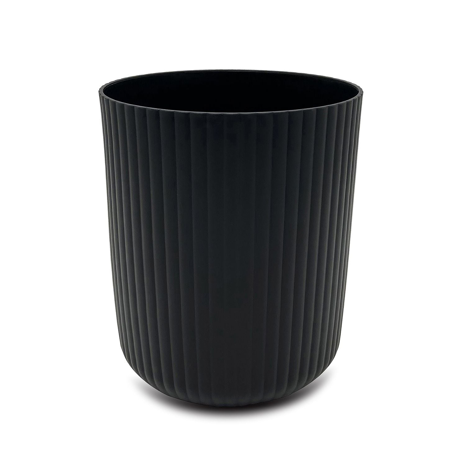 Mainstays 1.64 Gallon Plastic Ribbed Wastebasket, Black EasyOptionXY LLC