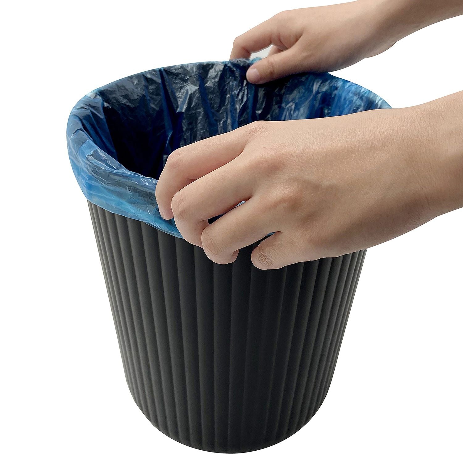 Mainstays 1.64 Gallon Plastic Ribbed Wastebasket, Black EasyOptionXY LLC