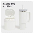 U Brands Desktop Mini Trash Can, Wastebasket, Indoor, Office, 5.9 x 5.3 x 5.3 in., White, 1 Each EasyOptionXY LLC