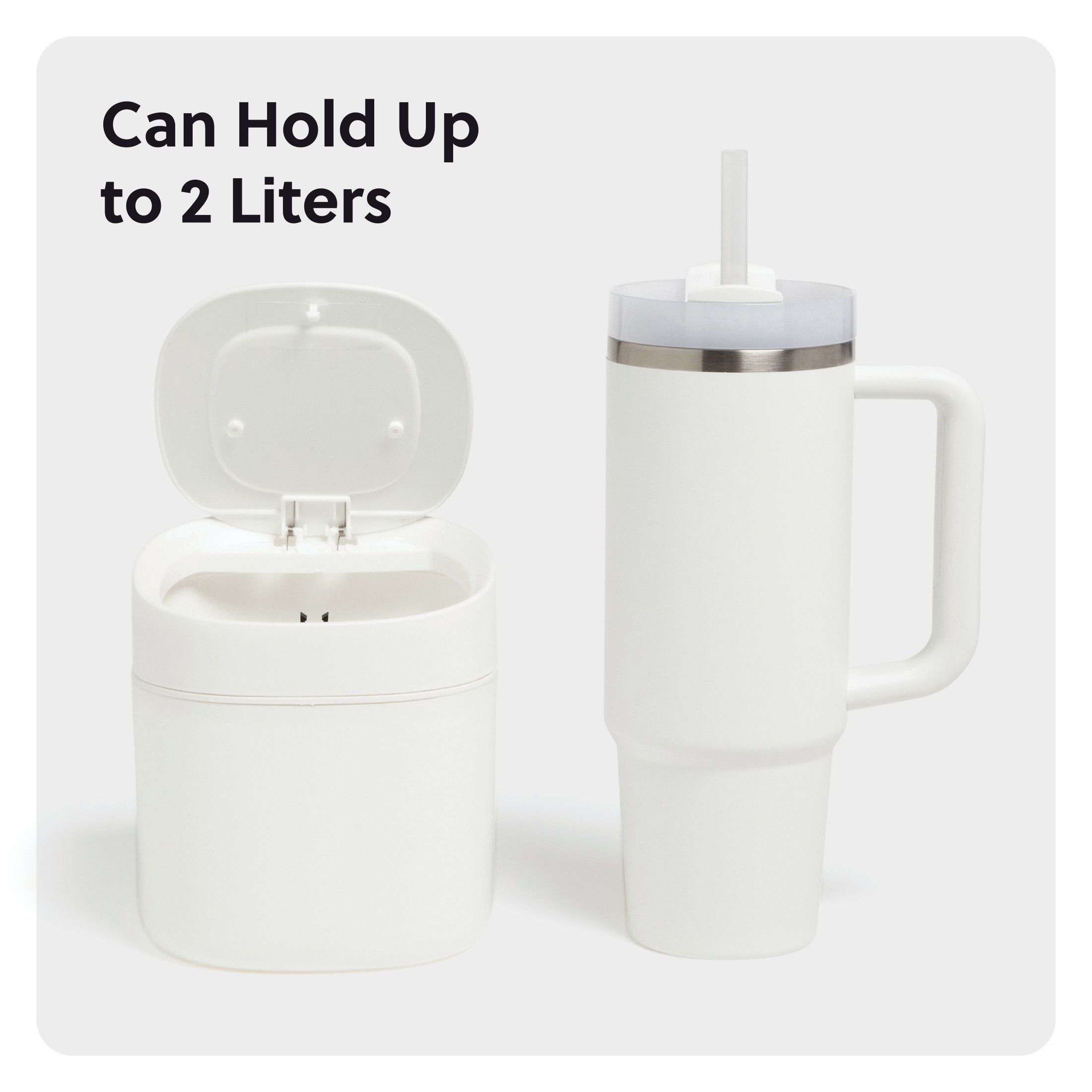 U Brands Desktop Mini Trash Can, Wastebasket, Indoor, Office, 5.9 x 5.3 x 5.3 in., White, 1 Each EasyOptionXY LLC