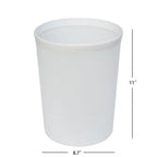 Mainstays Frosted Plastic Bathroom White Wastebasket, 2.1 gal