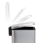 Qualiazero Trash Can, 1.3 Gallon Slim Step On Bathroom Trash Can, Stainless Steel, Pack of 2 EasyOptionXY LLC