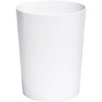 Bath Bliss 10 Liter Hammered Textured Plastic Bathroom Trash Can in White EasyOptionXY LLC