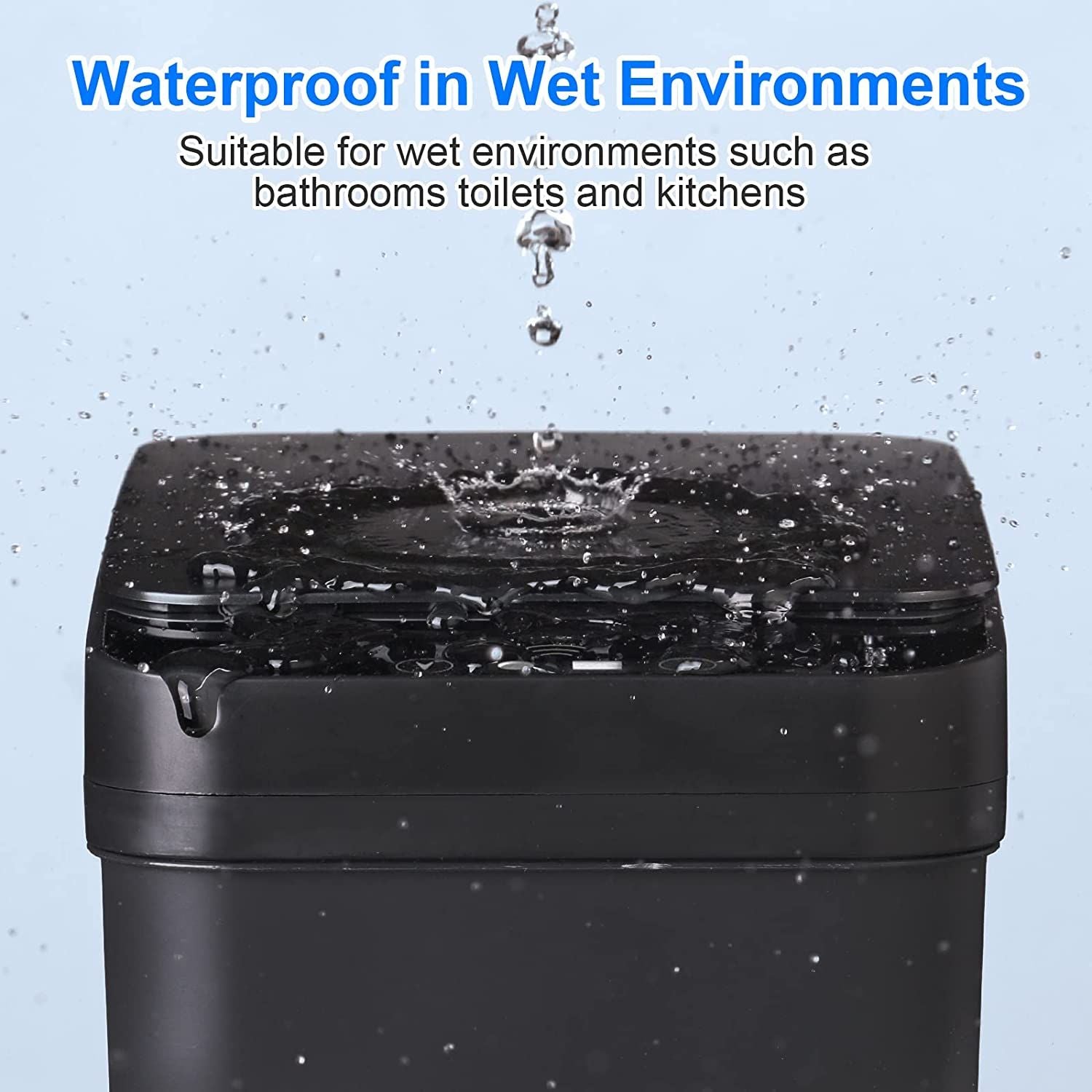 Clackibukvyz 2.5 Gallon Automatic Trash Can, Black, 1 Pack EasyOptionXY LLC