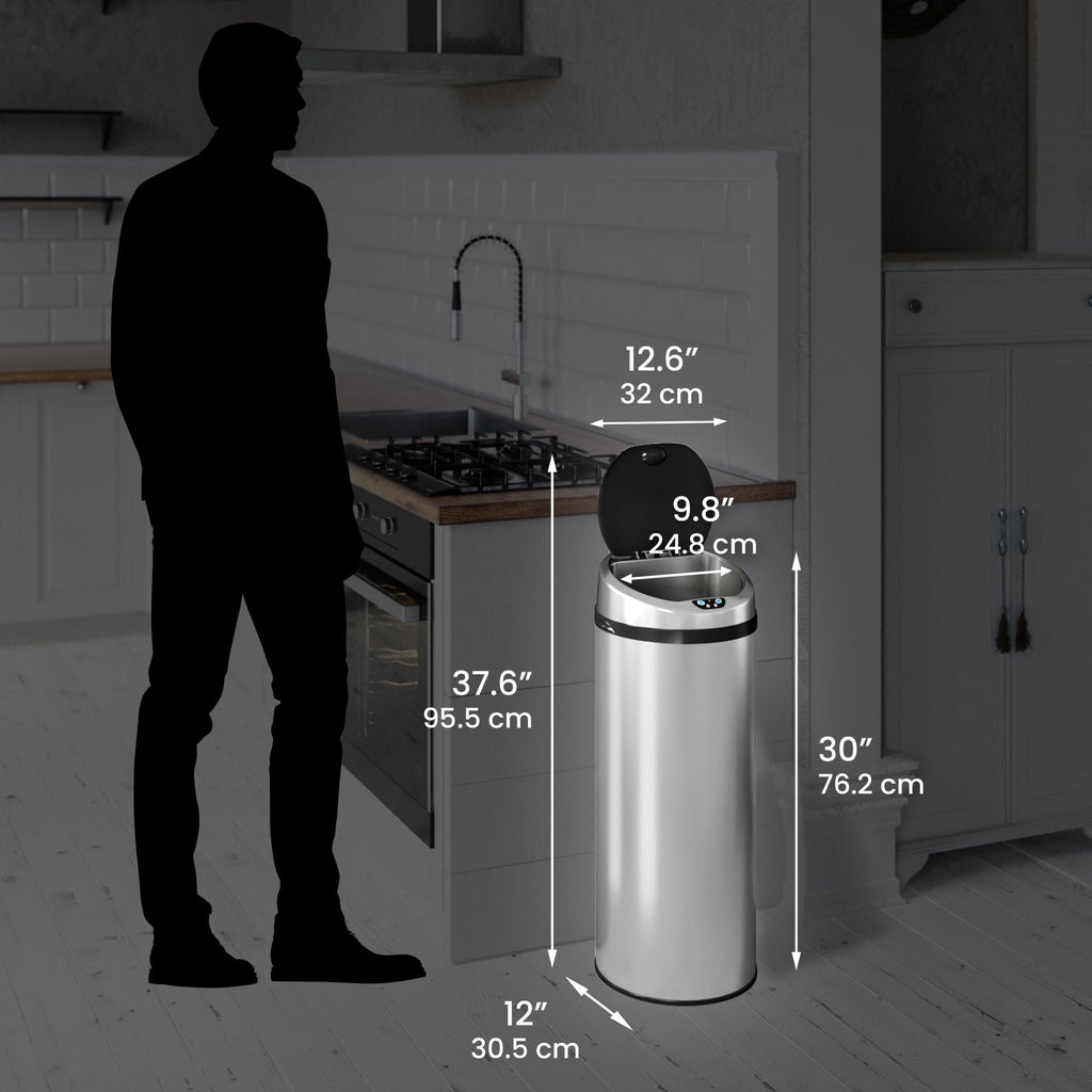 iTouchless Stainless Steel 13 Gallon Motion Sensor Trash Can EasyOptionXY LLC