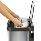 Glad 20 Gallon Stainless Steel Step on Kitchen Trash Can EasyOptionXY LLC