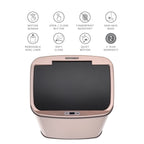 Nine Stars Motion Sensor Rectangular Kitchen Garbage Can, Gold Stainless Steel, 13.2 gal EasyOptionXY LLC