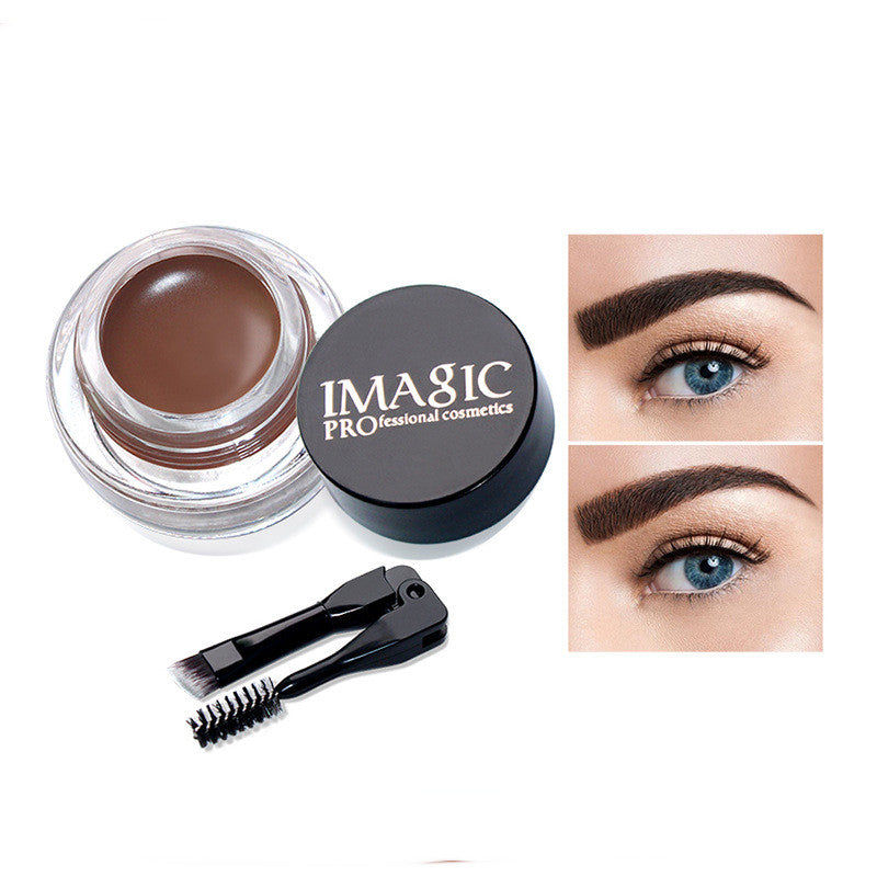 Waterproof And Makeup Free 6-color Eyebrow Cream With Brush Head Pi-Mart
