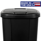 Hefty 13.3 Gallon Trash Can, Plastic Touch Top Kitchen Trash Can, Black (2 Pack) EasyOptionXY LLC