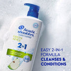 Head and Shoulders 2 in 1 Dandruff Shampoo and Conditioner; Green Apple; 28.2 oz