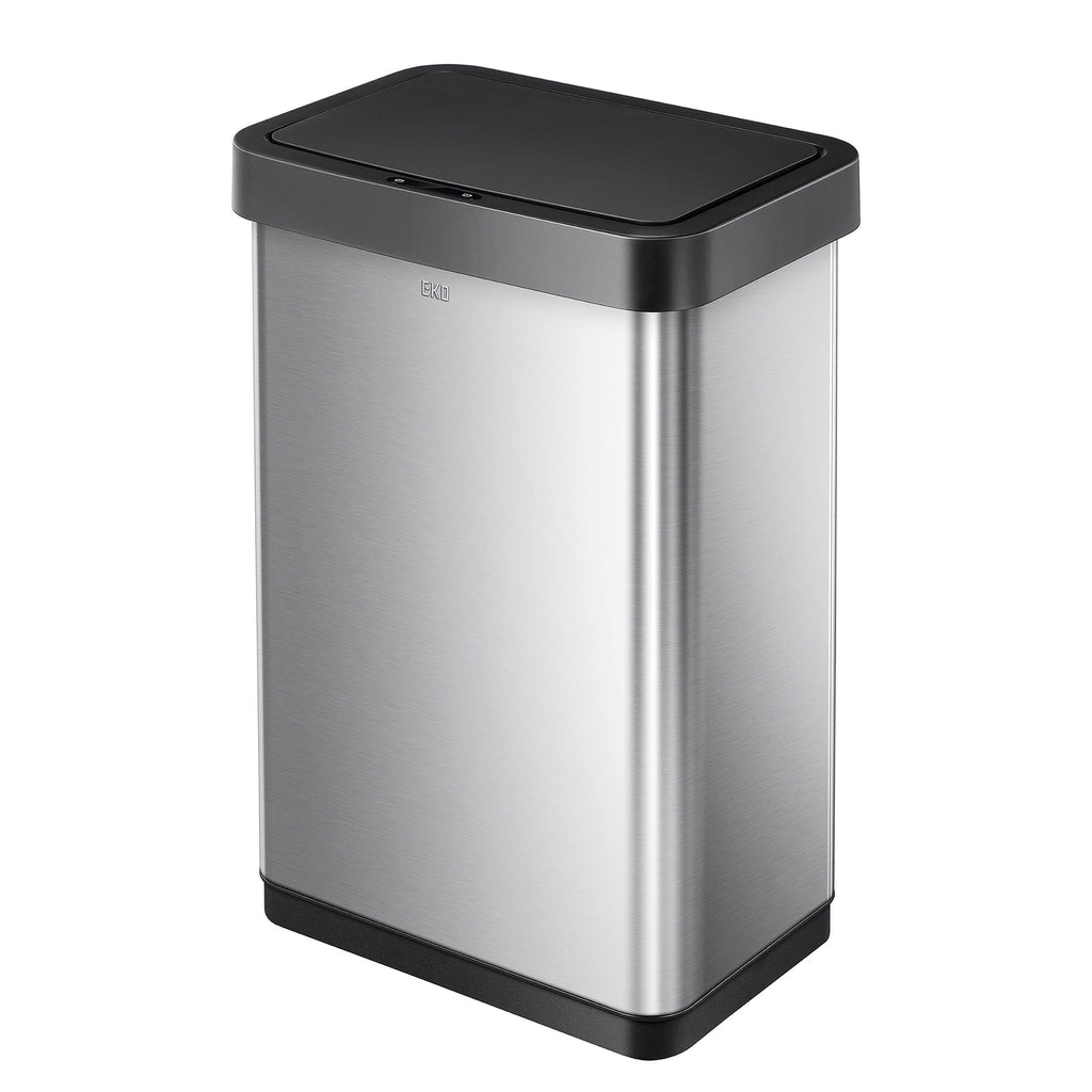 EKO Essentials 13.2 Gallon/50 Liter Horizon Lite Stainless Steel Sensor Trash Can