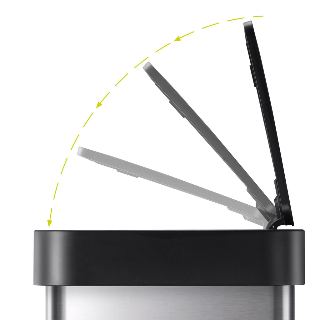 EKO Essentials 13.2 Gallon/50 Liter Horizon Lite Stainless Steel Sensor Trash Can