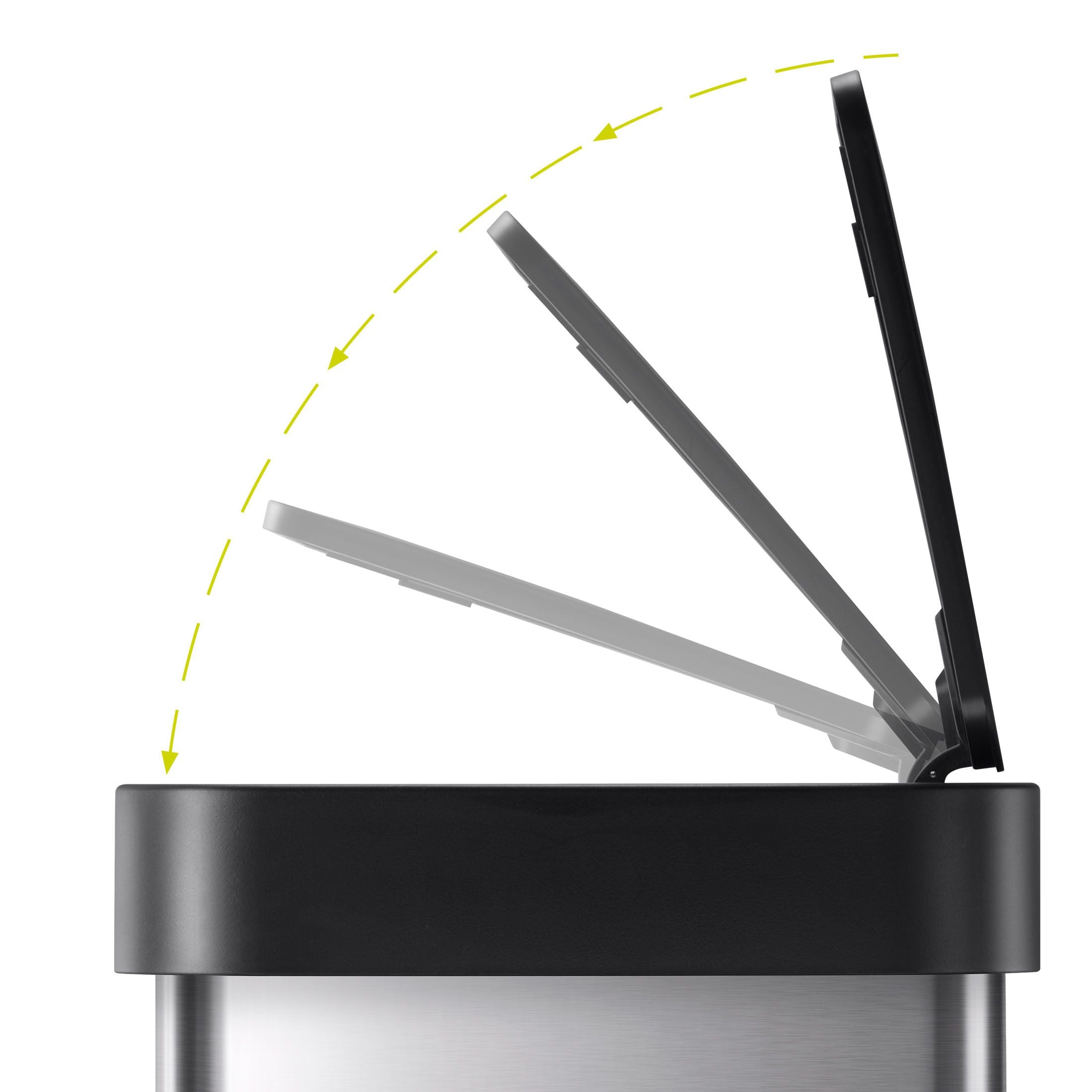 EKO Essentials 13.2 Gallon/50 Liter Horizon Lite Stainless Steel Sensor Trash Can