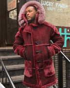 Men's velvet horn button jacket