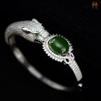 Silver inlaid jade jewelry set Pi-Mart