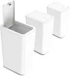 ZeenArt 2.6 Gallon Trash Can, Bathroom Trash Can with Pop-Up Lid, 3 Pcs, White EasyOptionXY LLC