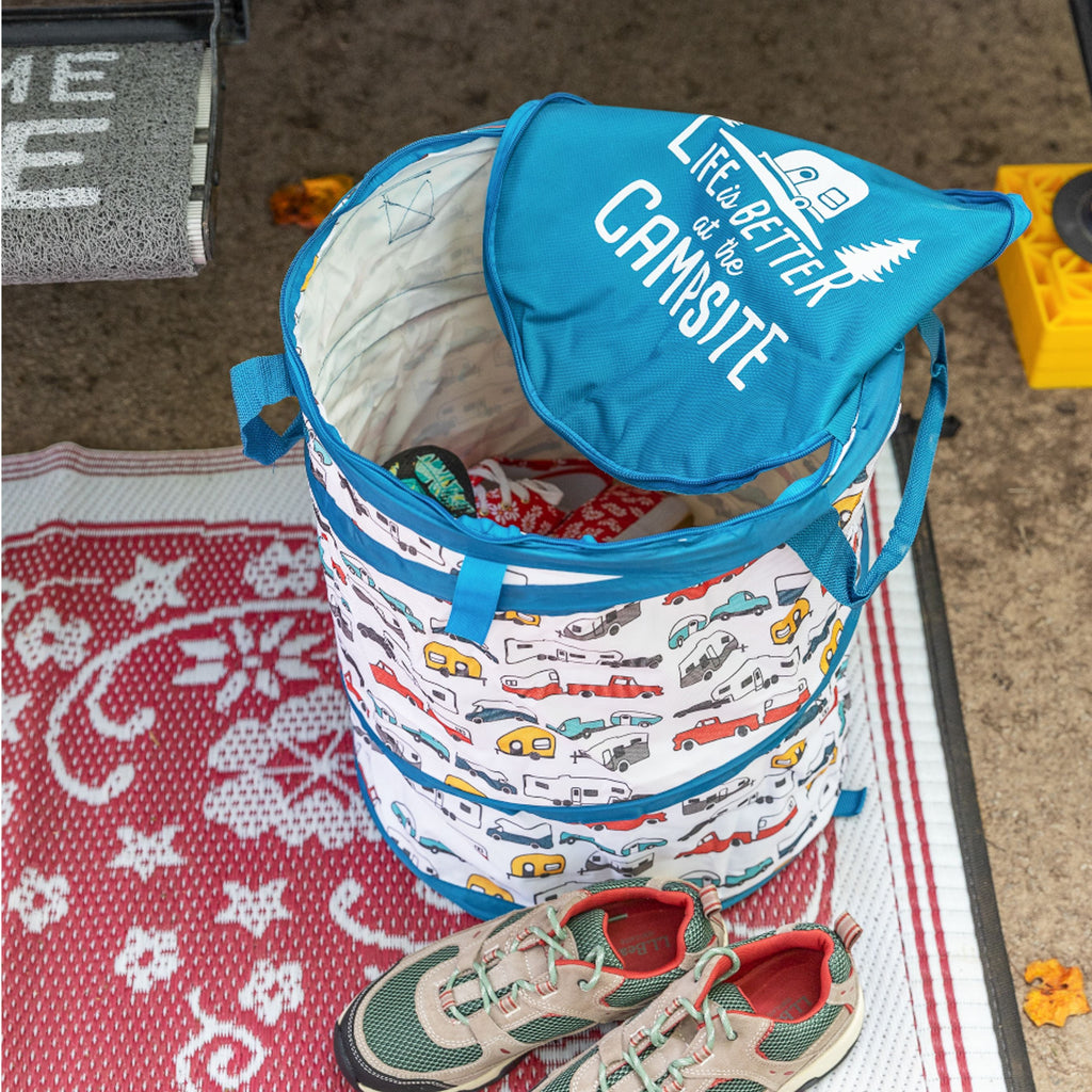 Camco Life is Better at the Campsite Pop-Up Container - PVC, Unique RV Pattern (42989) EasyOptionXY LLC