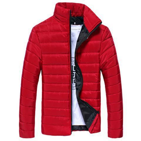 Men's Thickened Down Jacket - 100% White Goose Down Filled Loose Fit Coat