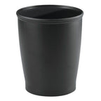 iDesign White Kent Wastebasket Trash Can for Bath, Kitchen, and Home. . 8.25" Diameter x 10" H EasyOptionXY LLC