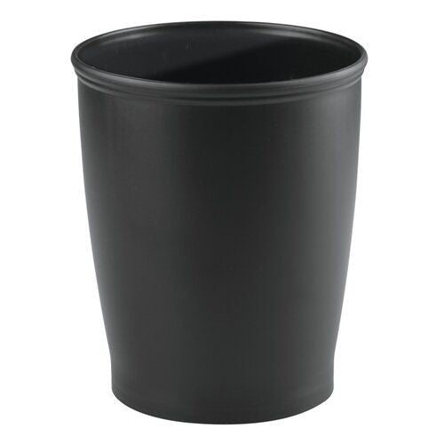 iDesign White Kent Wastebasket Trash Can for Bath, Kitchen, and Home. . 8.25" Diameter x 10" H EasyOptionXY LLC