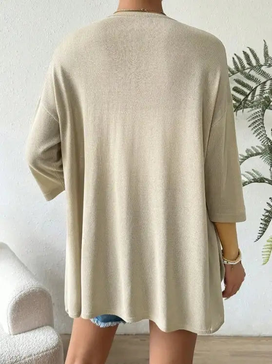 Women's Solid Color Button Loose And Fashionable Cardigan Jacket - SJB-DIAMOND ELITES